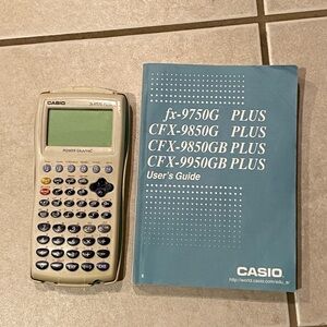 Casio Beige Calculator with User's Guide